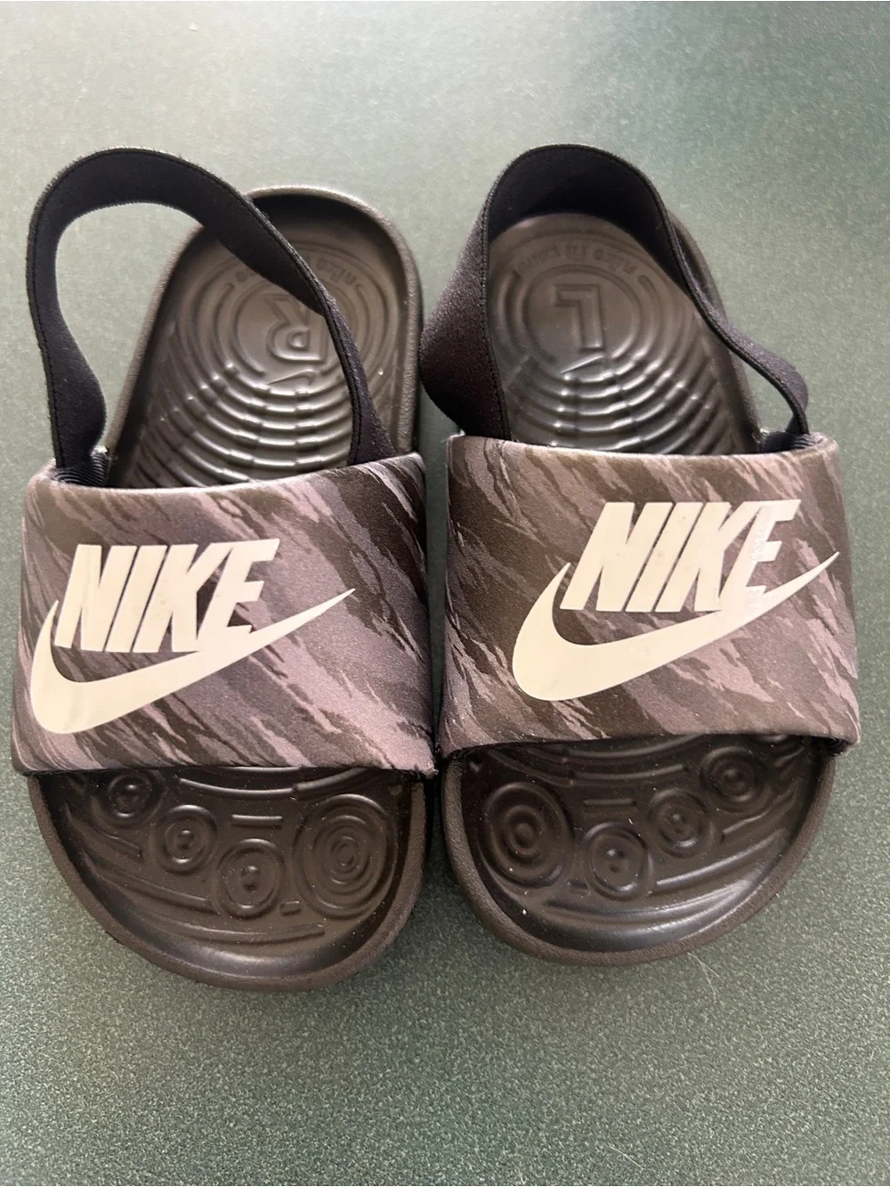 Nike Black Camo Adjustable Heel Strap Slide Sandals - Toddler